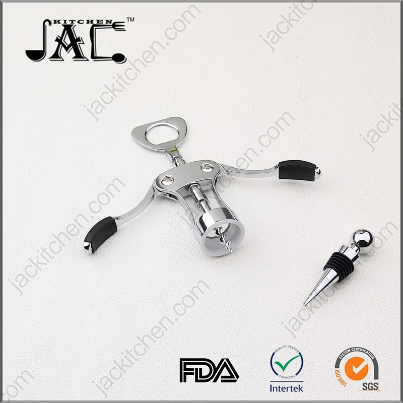 Hot Selling Stainless Steel Luxury Wine Stopper Corkscrew Set