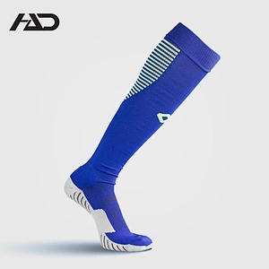 Knee Hign Half Terry Compression Jacquard Professional Football Long Socks