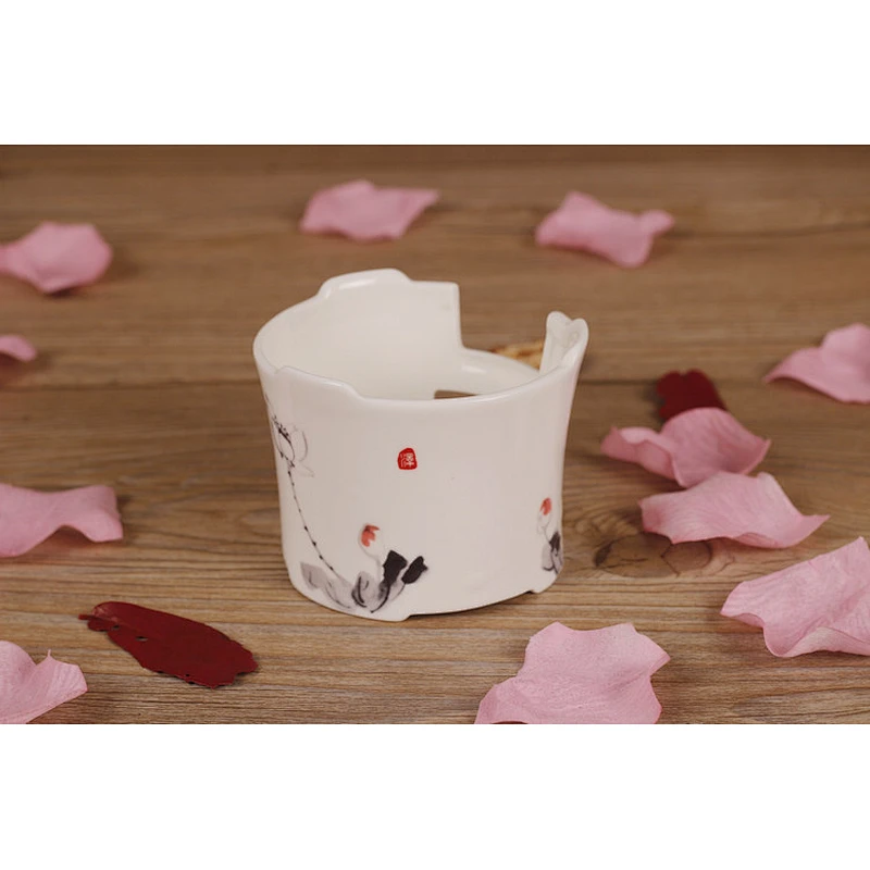 Simple style artistic ceramic tea set 6pcs cup set from china