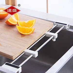 Mini compact stainless steel washing up dish plate drying drain rack for deep kitchen sink