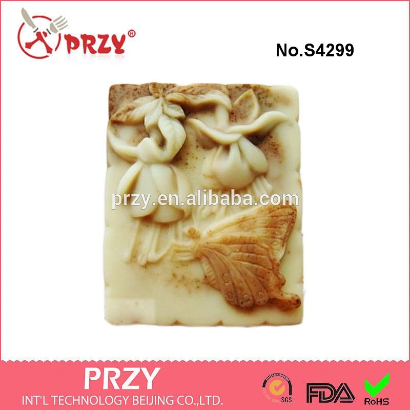 S4299 Hybrid Fuchsia / Lady's eardrops and butterfly Silicone Soap Mold High Quanlity Soap Mold