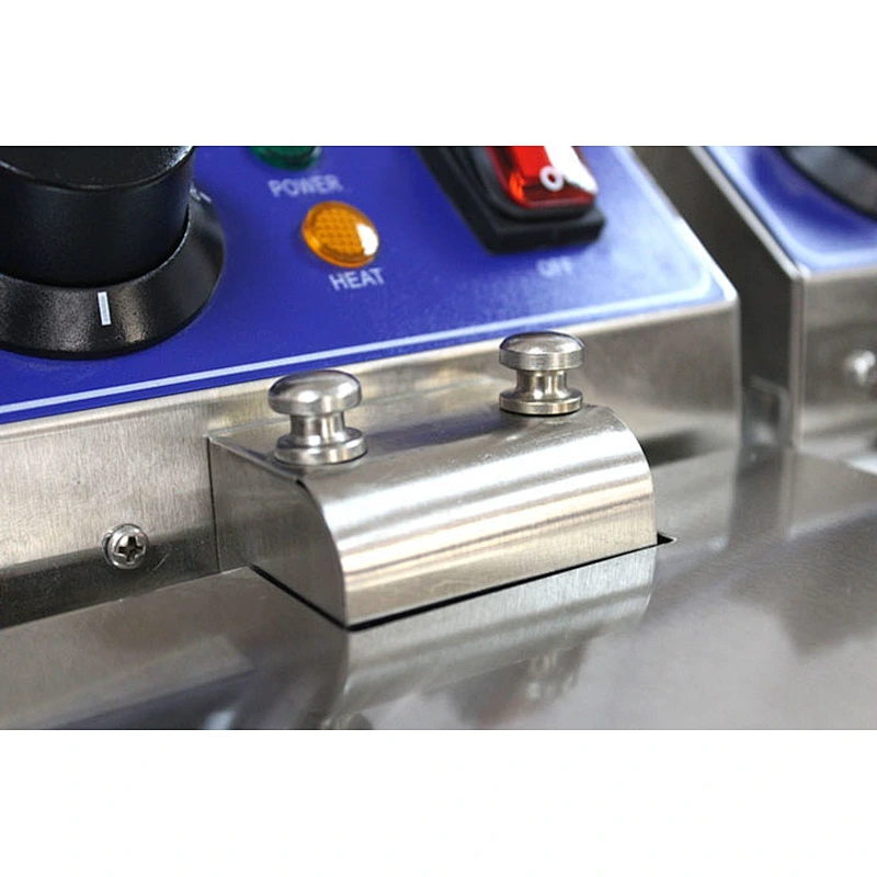 Table top electric 20l two tank and two basket thermostat controlled deep fryer and oil fryers with valve