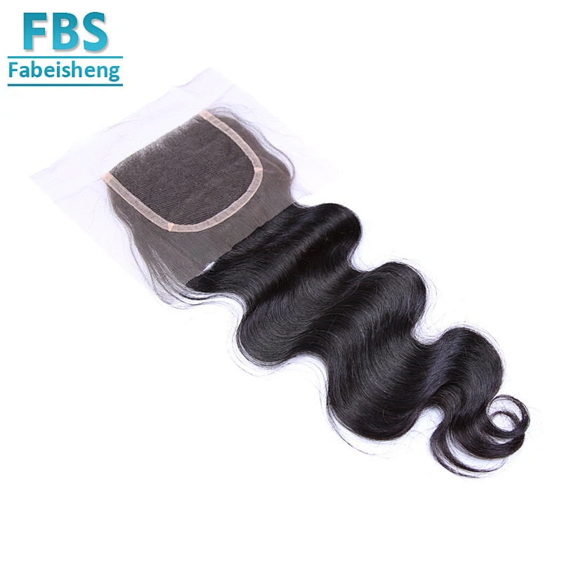 best selling body wave 4*4 closure virgin hair in stock factory price