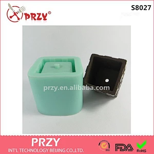 Mini creative 3D white & black silicone flower pot Mold Silicone concrete planter pots soap Molds