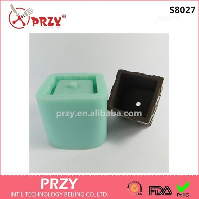 Mini creative 3D white & black silicone flower pot Mold Silicone concrete planter pots soap Molds