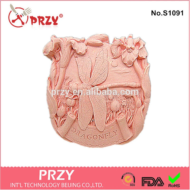 s1091 przy Decorative 2d Garden Dragonfly silicone soap mold