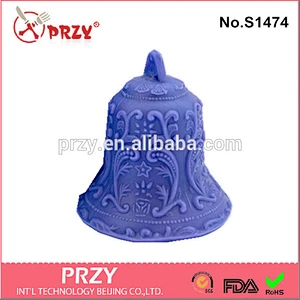 2016 newest christmas bell 3d soap mold silicone S1474