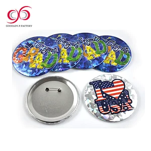 Promotion high quality custom blank pin button badge wholesale