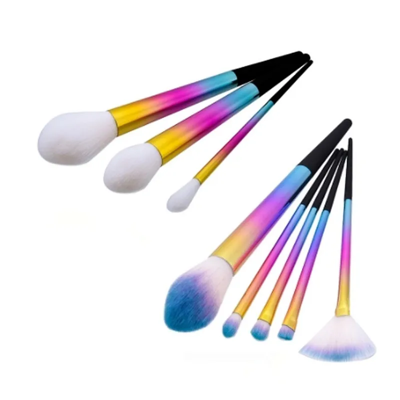 5pcs Professional Makeup Brush Sets Colorful Handle Makeup Brushes Powder Eyeshadow