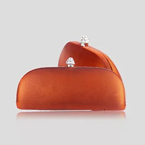Gold clutch evening purse with metal chain G20125