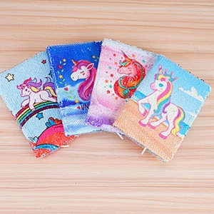 School Stationery A5 Sequins Notebook Journal With Cute unicorn Pattern Creative Hardcover Diary book