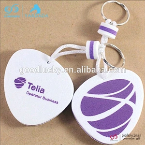 High quality cheap promotion advertising key chain custom floating key ring