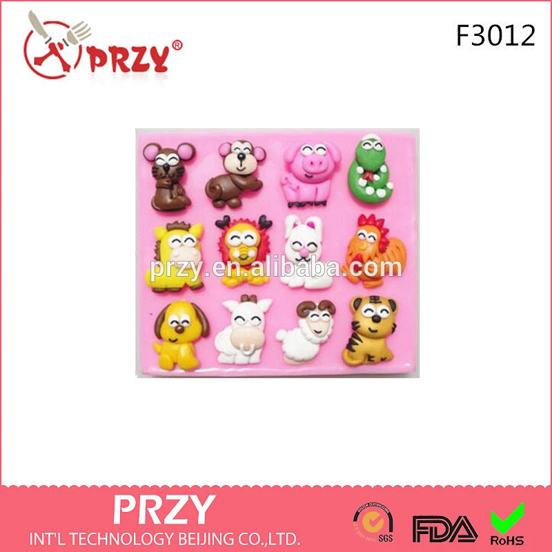 F3012 12 Zodiac creative chocolate silicone moulds baking Cake molds