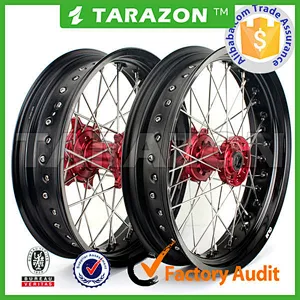 Motorcycle 17 inch CNC aluminum supermoto spoke wheels suit for Honda