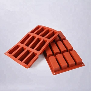 12cavities rectangular Cake Molds Hollow Ice silicone Molds Soap mold