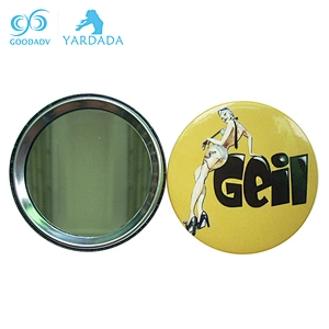 Wholesale Customized Tinplate Pocket Mirror Single Side Metal Makeup Mirror