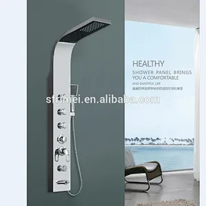 Wall Mounted 304 Stainless Steel Massage Shower Panel Bathroom