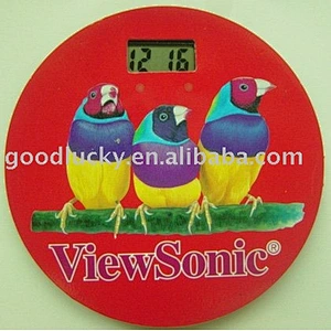 New promotional gifts fridge magnet clock with a bird on