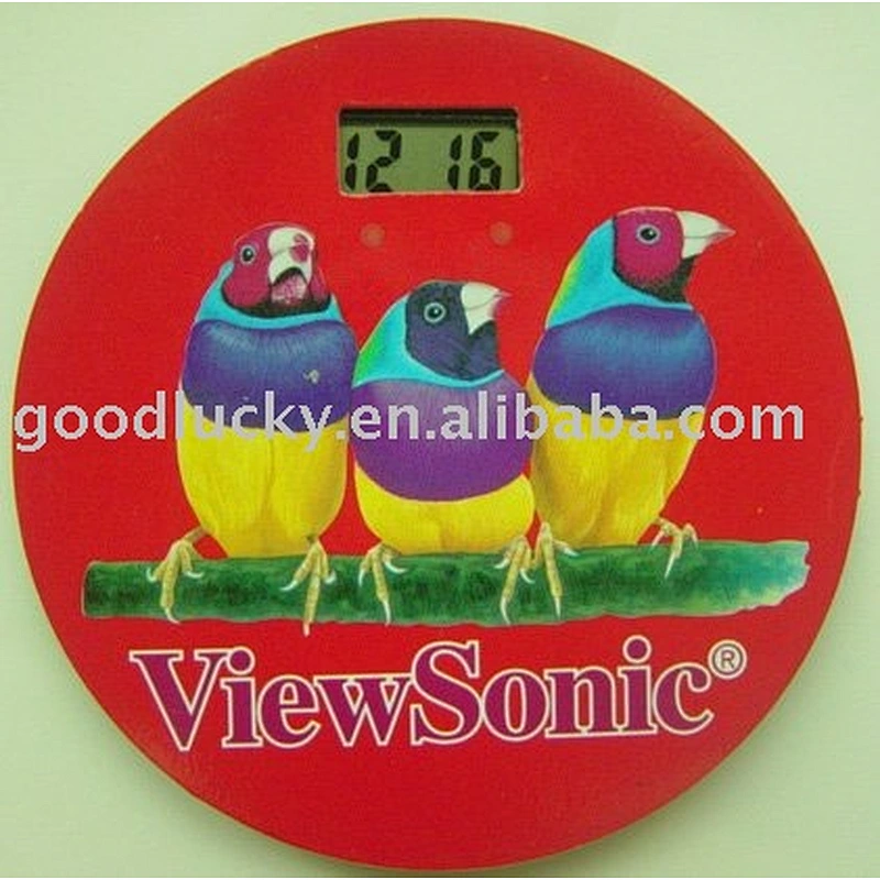 New promotional gifts fridge magnet clock with a bird on