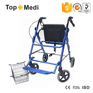 Health Care Product Wholesale Aluminium Walker/Rollator With Seat and Brake for Home Use