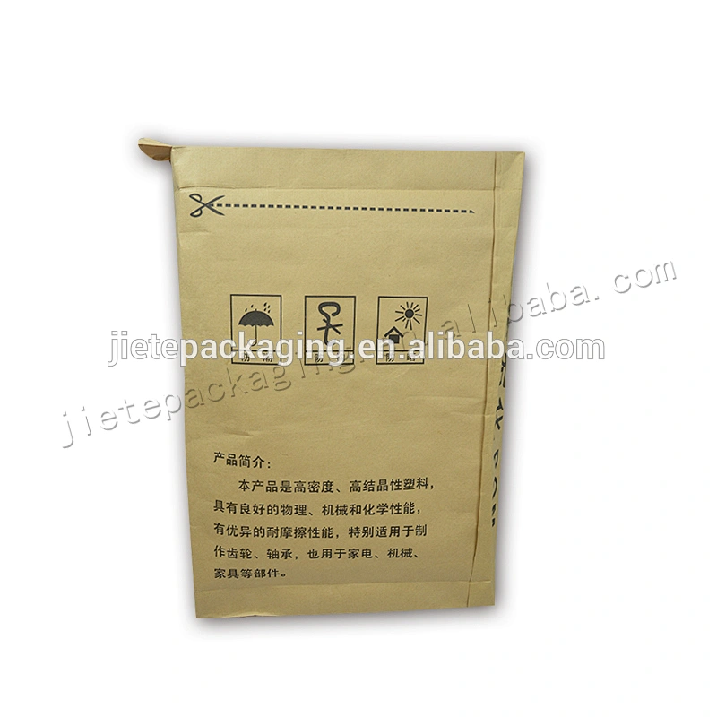 25kg Multilayer kraft paper packaging bag/sacks for chemical,mortar,cement,tile adhesive,wall putty powder