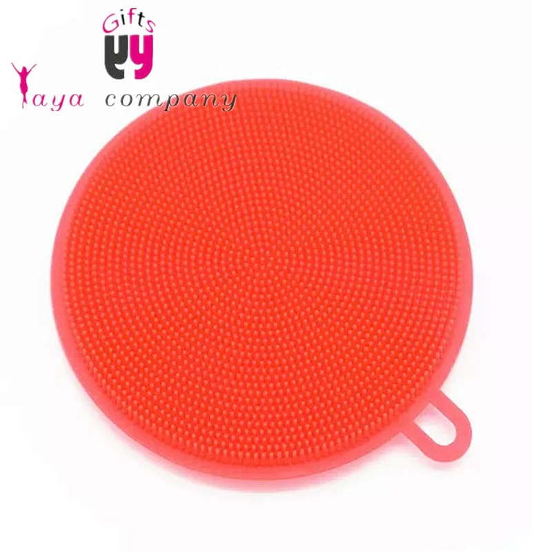 Oval shaped Soft food grade silicone cleaning dish brush