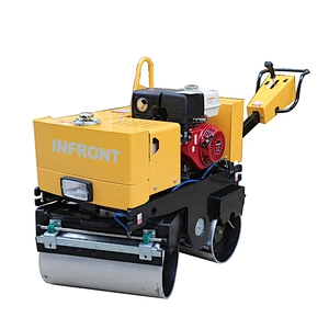 Self-propelled variable speed Road Roller with double drum