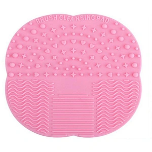 Wholesale makeup tools silicone makeup brush cleaner pad with suction pad