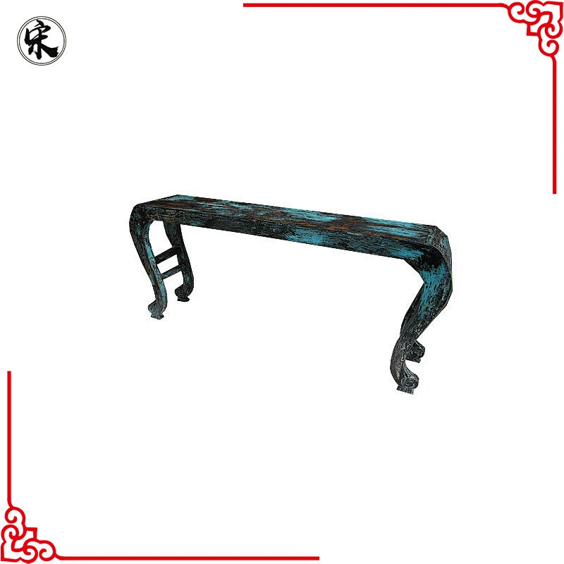 chinese antique rustic wood furniture, console table in living room
