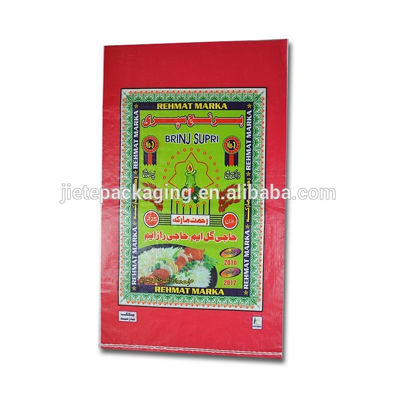 rice, maize flour, sugar pp woven packaging bag with printing and BOPP film lamination 10kg 25kg