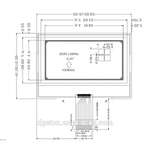 FSTN 128x64 Positive/Transflective COG Module