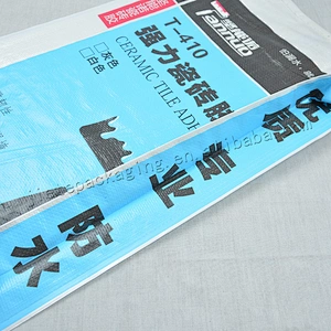Customized 20kg bopp laminated pp woven cement bag for dry mortar,wall putty,tile adhesive and gypsum