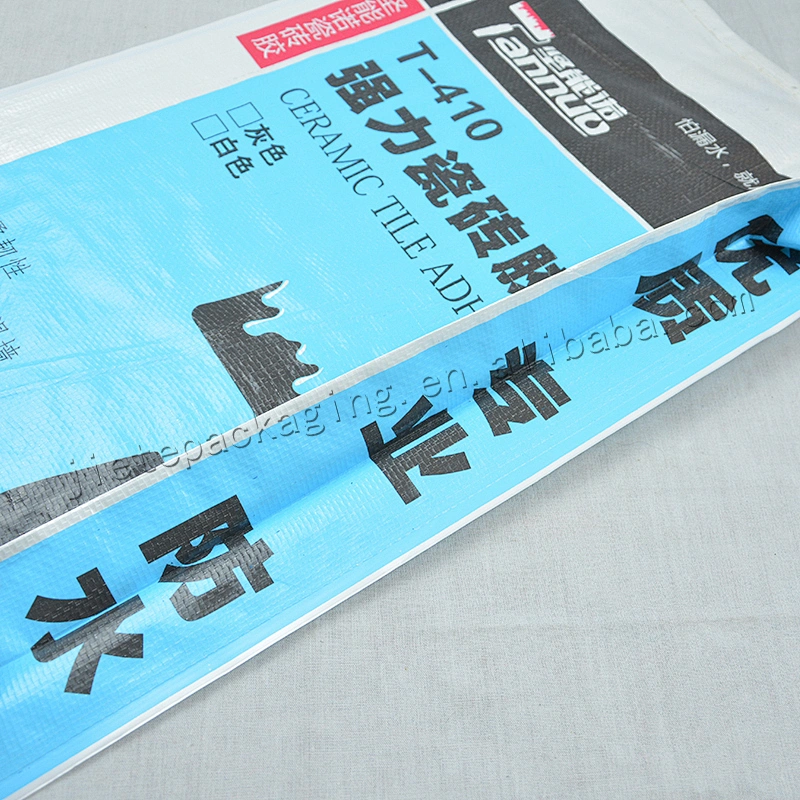Customized 20kg bopp laminated pp woven cement bag for dry mortar,wall putty,tile adhesive and gypsum