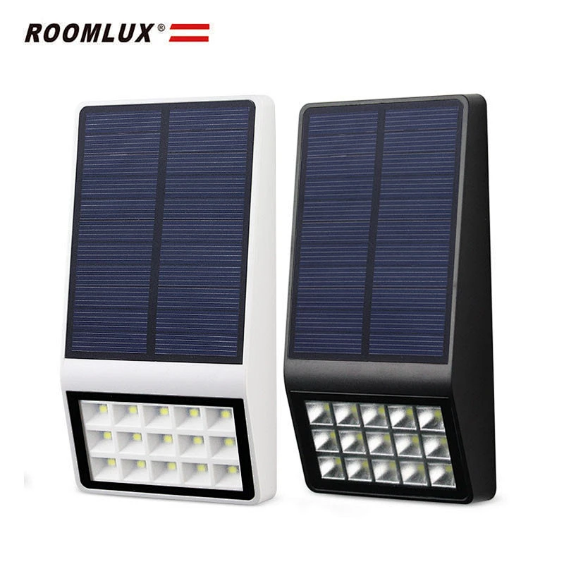 Outdoor Solar Power Panel 15 LED waterproof LED Wall Light for Garden