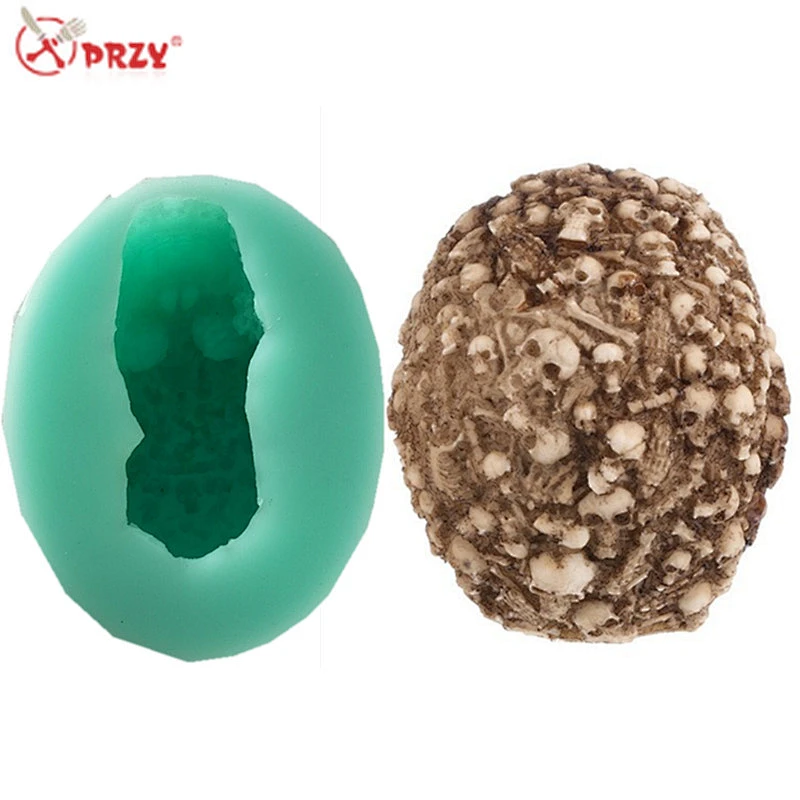 New horrorible skull Bar Crafts mold Silicone candle molds DIY fondant Cake decorations mould