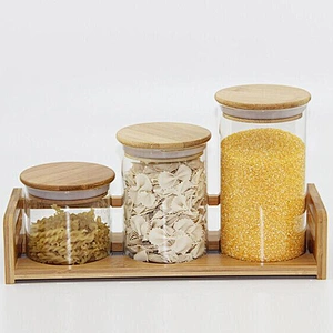 High Borosilicate Storage Glass Bottle Kitchen Airtight Glass Canister Promotional Transparent Food Glass Jar