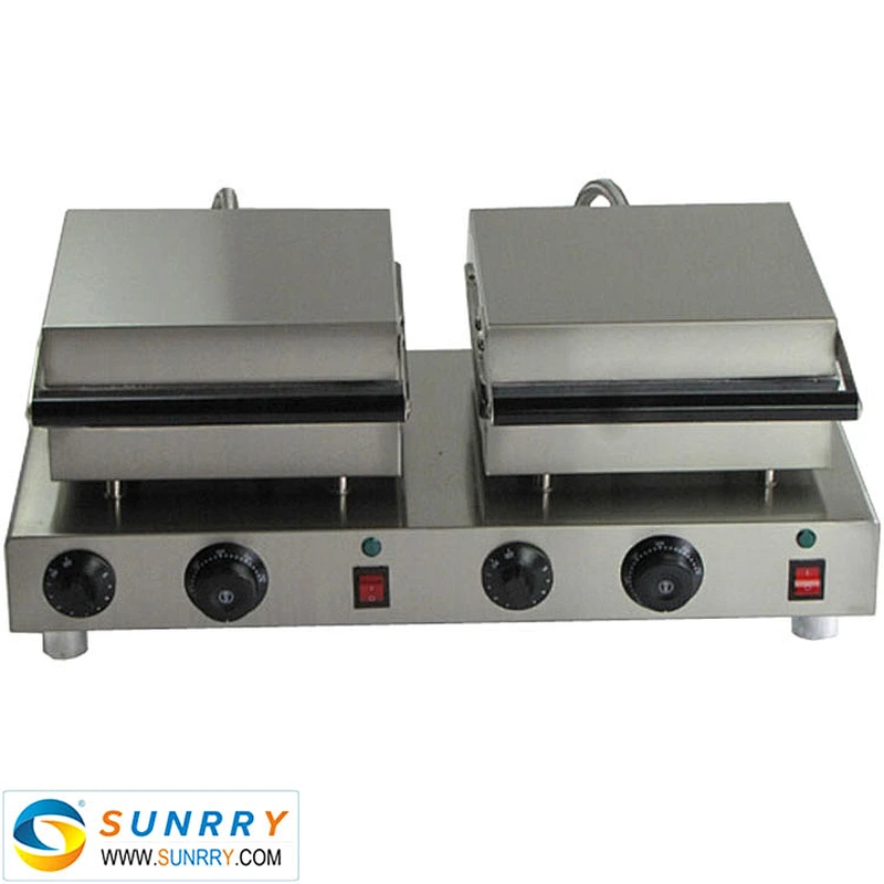 Commercial electric double head egg waffle maker for round waffle and rectangle waffle (SUNRRY SY-WM56C)