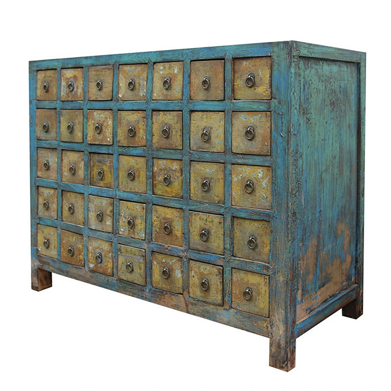 beijing Chinese antique medicine cabinet wood distressed furniture