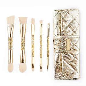 Wholesale fashionable double-head cosmetic tools private label acceptable best professional 5pcs makeup brushes