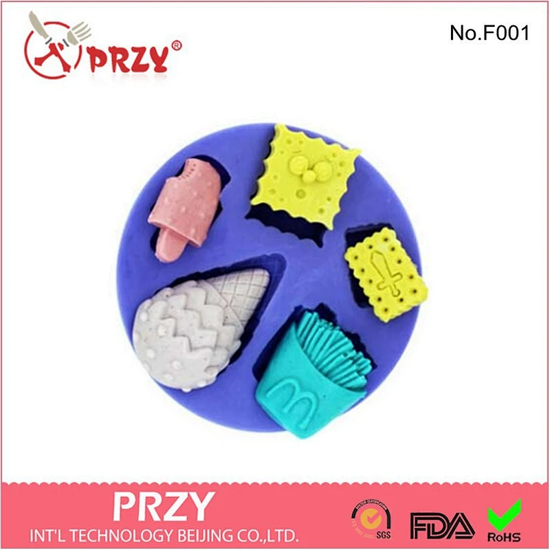 cartoon baby silicone fondant mold mini mold ice cream mold chocolate fondant potato chips cookies