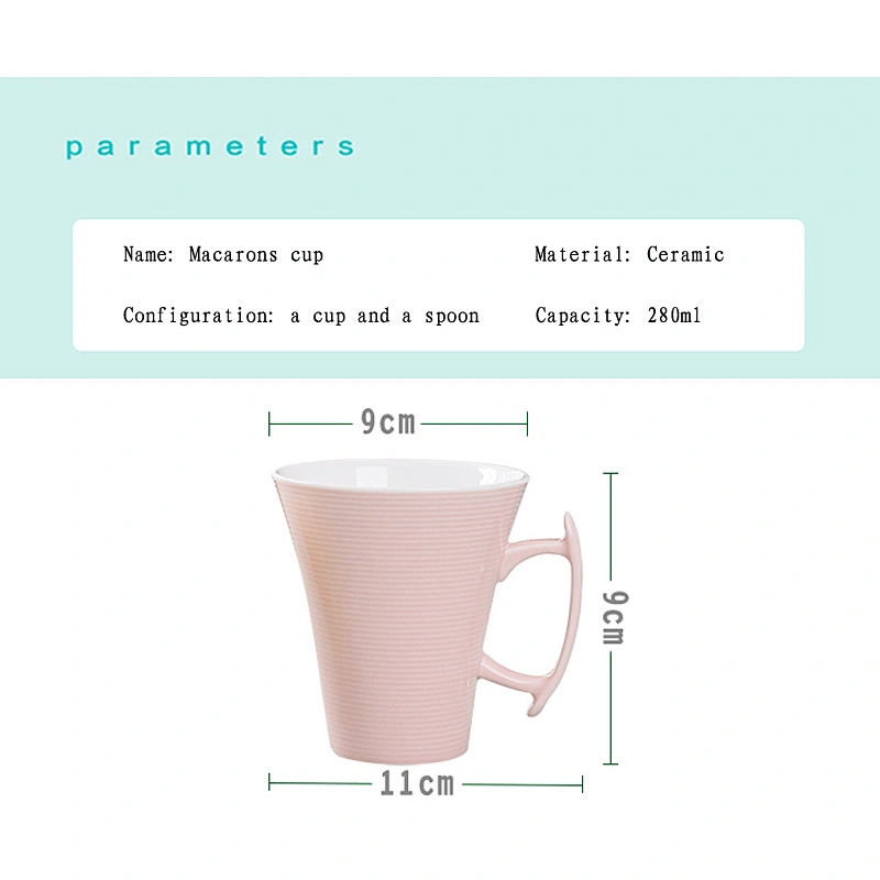 Macarons color ceramic mug underglaze cup for milk drinking