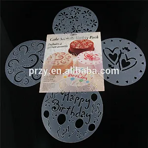 t084 High quality cake decorating plastic cake stencil