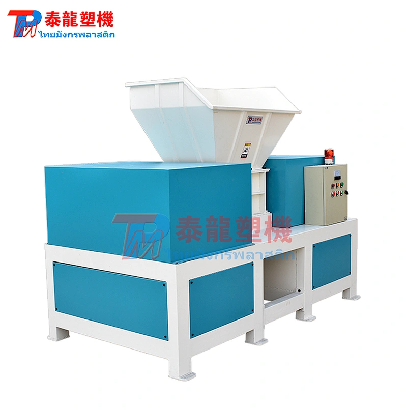 mini plastic bottle shredder machine with double shaft shredder