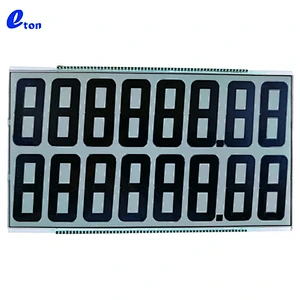 2 line digits lcd custom shaped display