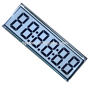 OEM TN 6 character digit monochrome lcd display 7 segment