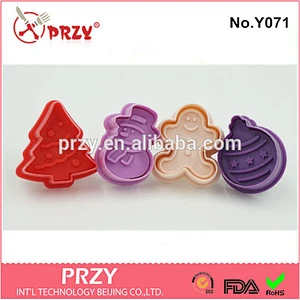 Eco-friendly Y071 fondant plastic cake plunger cutter set