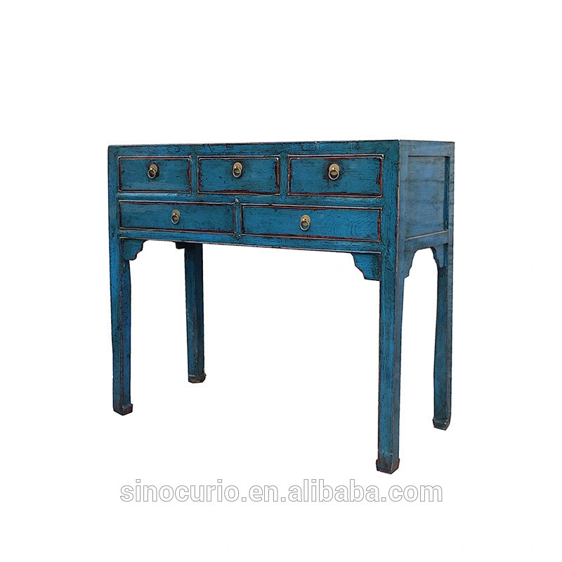 Chinese antique reproduction furniture beijing hobby lobby rustic blue lacquer console table