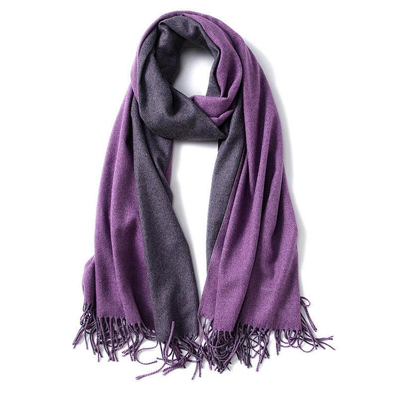 China wholesale custom fashion indian scarf shawl double side 100% cashmere scarf for men