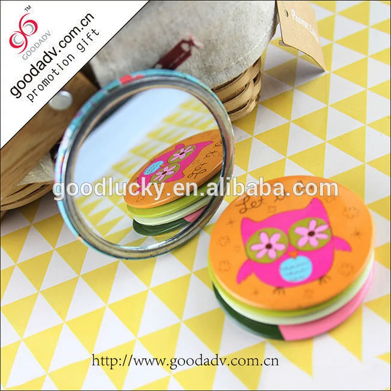 Make your own logo tin pocket mirror beautiful hand mirror