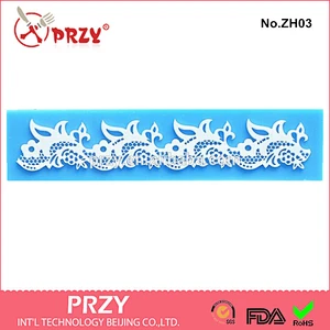 Silicone fondant decorative lace mold